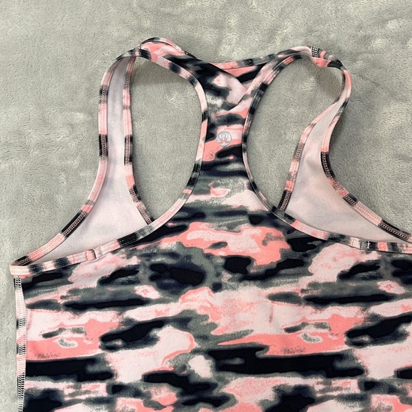 Lululemon cool racer back pink and black tank - Picture 5 of 6